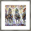 Horse Race Framed Print