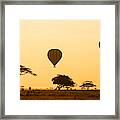 Hot Air Balloons Over The Serengeti Framed Print