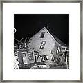House Damaged By Tornado Framed Print