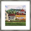 House-quilt-red Barn Framed Print