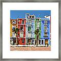 Houses In La Vila Joyosa Framed Print