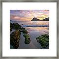 Hout Bay Beach Sunset Framed Print