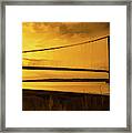 Humber Bridge Golden Sky Framed Print