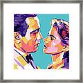 Humphrey Bogart And Ingrid Bergman Framed Print