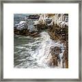 Ice And Waves Framed Print