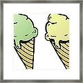 Ice Cream - Illustration Framed Print