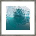 Iceberg And Reflections, Antarctic Framed Print