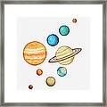 Illustration Of The Planets Of The Framed Print