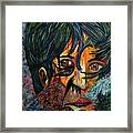 In The Hall Of The Mountain King-portrait Of Victor Guerrero Framed Print