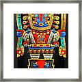 Incan Gods - The Great Creator Viracocha On Black Canvas Framed Print