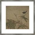 Insects And Bamboo Framed Print