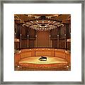 Interior Of Empty Theater, Piano At Framed Print