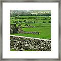 Ireland Country Scape With Castle Ruins Framed Print