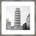 Italy, Tuscany, Pisa, Leaning Tower Of Framed Print
