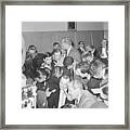 Jack Ruby With Lawyer Outside Court Framed Print