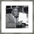 Jackie Robinson Retires 1957 Framed Print