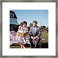 Jacqueline Kennedy Reading Framed Print