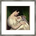 James Sant's Wife Elizabeth With Their Daughter Mary Edith By James Sant Framed Print
