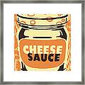Jar Of Cheese Sauce Framed Print