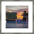 Jax Cityscape Sunrise At The Fountains Framed Print