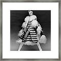 Jean Shrimpton In An Ungaro Coat Framed Print