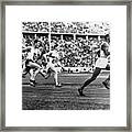 Jesse Owens Running The 200-meter Race Framed Print