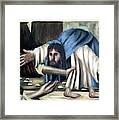 Jesus And The Old Lady Framed Print