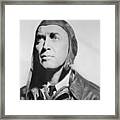 Jimmy Stewart Wearing Aviator Attire Framed Print