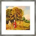 Jmw Turner And Walter Fawkes At Farnley Hall - Digital Remastered Edition Framed Print
