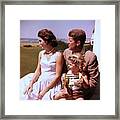 John F. Kennedy With His Wife Framed Print