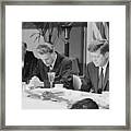 John Kennedy At Prayer Breakfast Framed Print