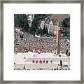 John Paul Ii At Mass In Victory Square Framed Print