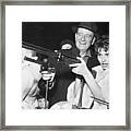 John Wayne And Sophia Loren Gun Play Framed Print