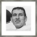 Johnny Unitas Holding Football Framed Print