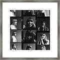 Joni Mitchell Contact Sheet Framed Print