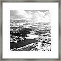 Jordanelle Reservoir Winter Wonderland Black And White Framed Print