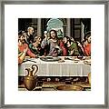 Juan De Juanes / 'the Last Supper', Ca. 1562, Spanish School, Oil On Panel, 116 Cm X 191 Cm, P00846. Framed Print