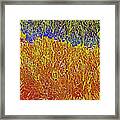Kanab Coral Dunes Desert Scrub In Flower In Shadow And Light Blues Greens Yellows Browns 6772 Framed Print