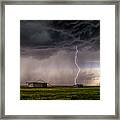 Kansas Power And Lightning Framed Print