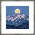 Katahdin Worm Moon Moonset Framed Print
