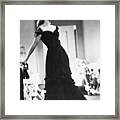 Katharine Hepburn In A Black Dress Framed Print