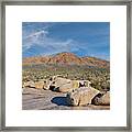 Kessler Peak In The Mojave Desert Framed Print