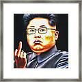 Kim Jong-un Portrait Framed Print