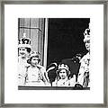 King George Vi And Family In Royal Framed Print
