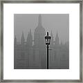 Kings College Cambridge In Fog Framed Print