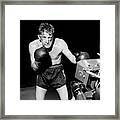 Kirk Douglas In Front Of The Camera In 'champion' Framed Print