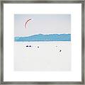 Kite Skiing - Madison - Wisconsin Framed Print