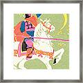Knight On A White Horse Framed Print