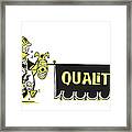 Knight With Quality Flag Framed Print