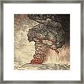 Krakatoa Erupts Framed Print